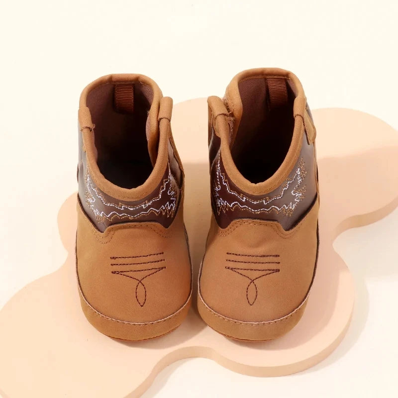 Baby Boots Made Of Soft PU and High-quality Cotton 2026 New Autumn and Winter Short Boots With Rubber Soles and Anti Slip Baby