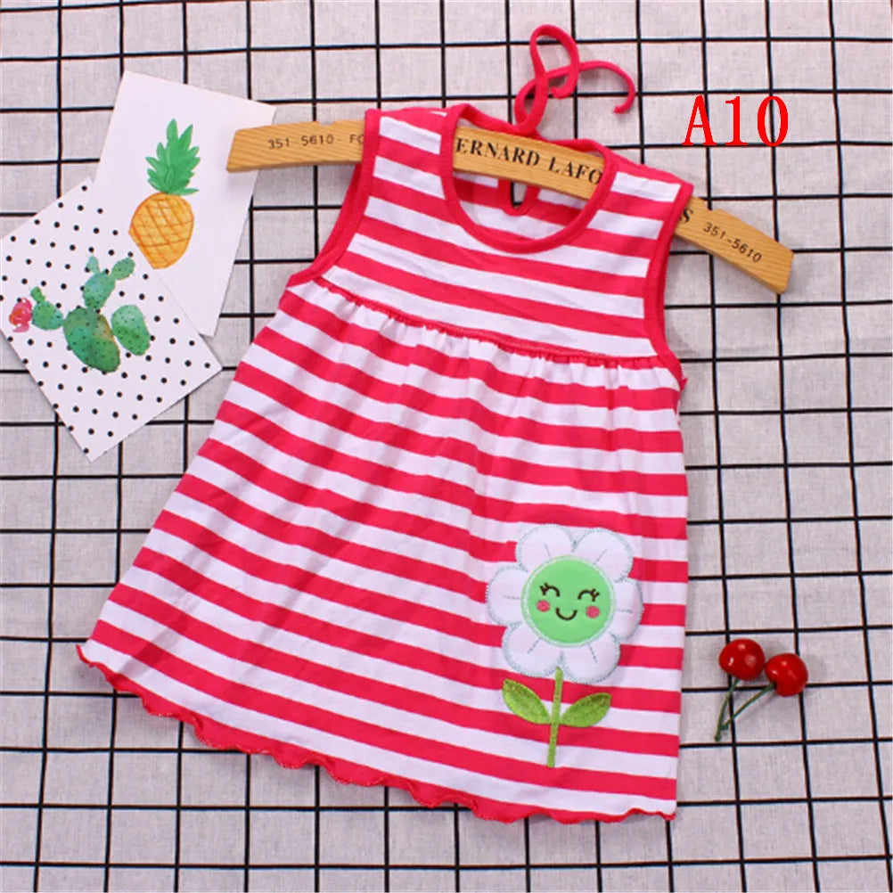 Hot sale Cotton Romper Dress Baby Girls Sister Kids Dresses Cotton Newborn Cestume Regular Sleeveless A-Line Girl Dresses