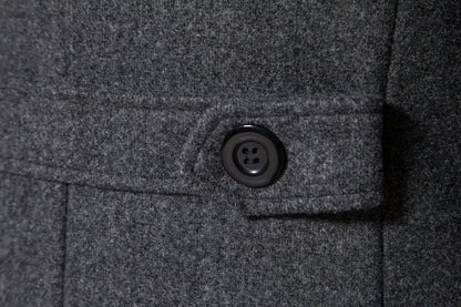 Spring Long Woolen Coats Men Fashion Double Breasted Trench Coats Autumn Turn Down Collar Slim Fit Windbreaker Male Outwear