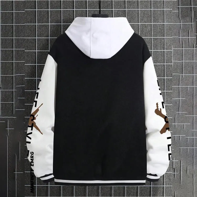 2026 New Jacket Coat Letter Printed  Wear Men Baseball Jacket Casual Long Sleeve Stand Jackets Men's Coats Sweatshirts Outerwear