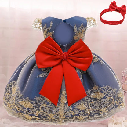 Baby Girls Christmas Dress 3 6 9 12 18 24 Months Toddler Newborn Lace Princess Dress 1 Year Old Birthday Party New Year Costume