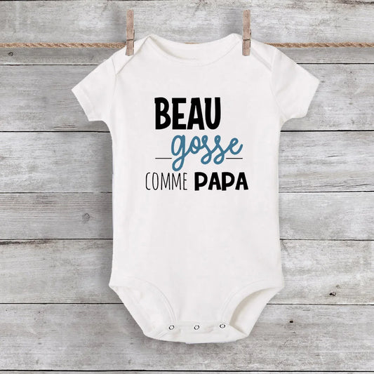 Handsome Like Daddy Newborn Baby Summer Bodysuit Infant Body Short Sleeve Baby Boy Jumpsuit Funny Cute Toddler Bodysuit Outfits