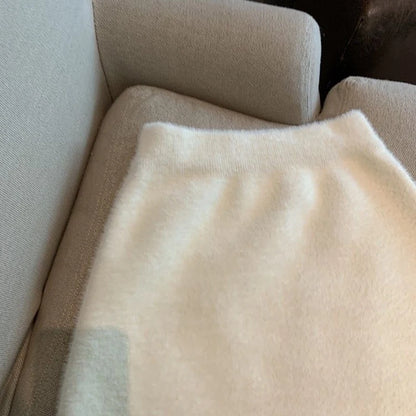 Autumn Winter Cute Mini Skirt Women Furry Soft Vintage High Waist A Line Skirt Korean Fashion Sweet All Match Hip Wrap Skirt New