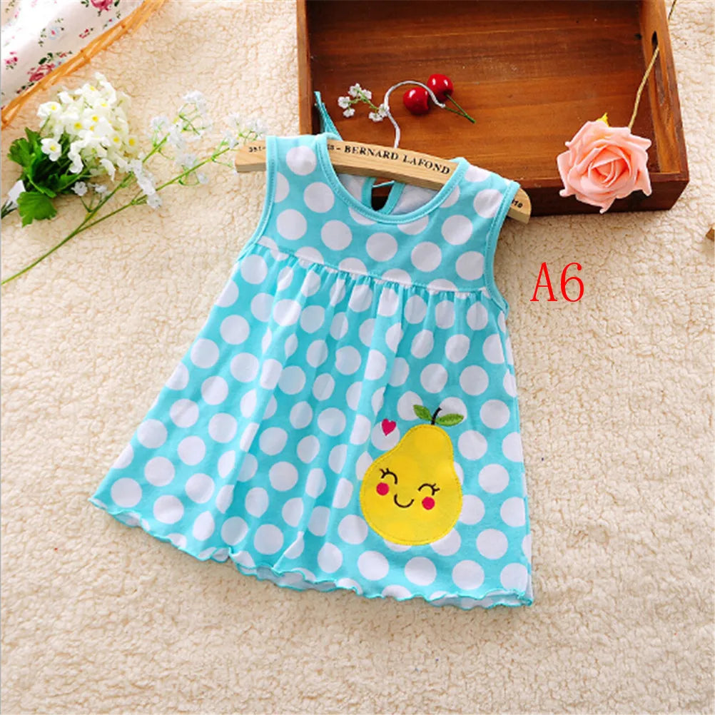 0-24M New born Cotton Flower Sleeveless Dresses Baby Girls Summer Multi Pattern Clothes Kids Princess Dress for 0-2Y Children