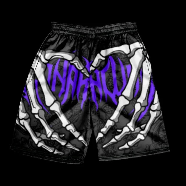 Summer Men's Sports Shorts Fashion Skull Print Pattern Men's Beach Shorts Hawaii Vacation Beach Men's Swimming Shorts S-2XL