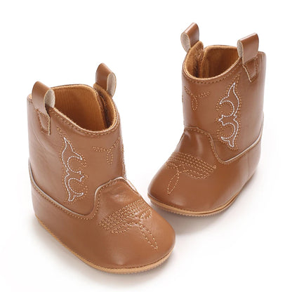 Baby Boots Made Of Soft PU and High-quality Cotton 2026 New Autumn and Winter Short Boots With Rubber Soles and Anti Slip Baby