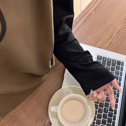 Women Spring Autumn Pajamas Set Female Solid Long-sleeved Pant Home Clothing Simple Loose Casual Smile Face Print Sleepwear XXL