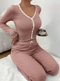 2025 Autumn Winter Home wear Pajamas Set for Women Long Sleeves Shirt Trousers 2 Pieces Sexy Lace Pajamas Sleepwear Loungewear