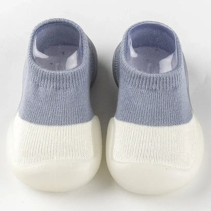 1pair Baby First Walker Toddler Shoes Non-slip Comfortable Silicone Soft Sole Casual Indoor Floor Socks Knit Booties for Newborn