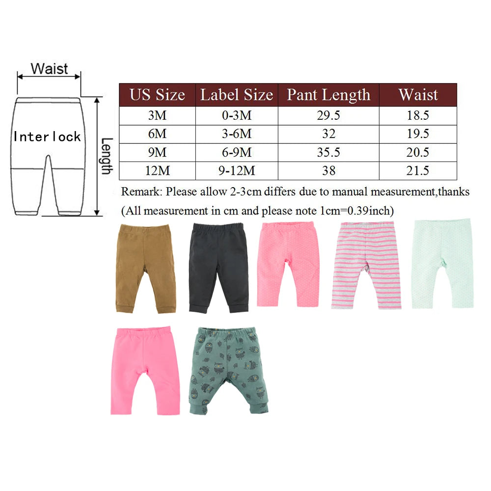 Honeyzone Newborn Infant Pants Baby Clothes 0 To 12 Months Bebe Boy Girl Solid Color Striped Leggings Kids Jeans Unisex Trousers