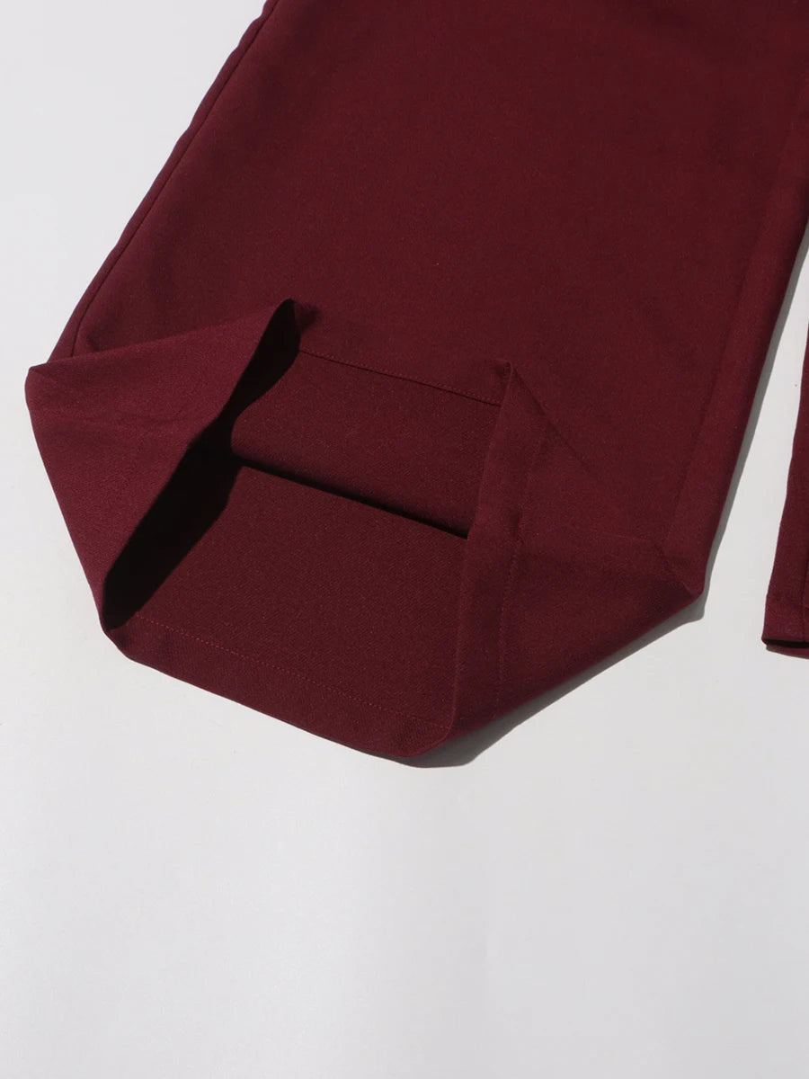 TWOTWINSTYLE Solid Two Piece Set For Women Stand Collar Long Sleeve Tops High Waist Spliced Button Long Pants Fashion Set Female