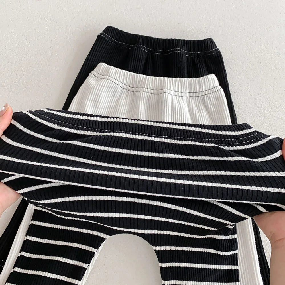 MILANCEL 2026 Autumn Baby Pants 0-3 Y Korean Style Toddler Girls Solid Big PP Leggings Infant Boys Cotton Slim Fit Trousers