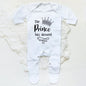 The Prince Has Arrived Print Baby Baby grow Sleepsuit Vest Bodysuit Newborn Boys Coming Home Hospital Clothes Infant Shower Gift