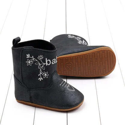 Baby Boots Made Of Soft PU and High-quality Cotton 2026 New Autumn and Winter Short Boots With Rubber Soles and Anti Slip Baby