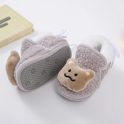 Winter Snow Baby Boots Newborn Toddler Warm Boots Winter First Walkers Baby Girls Boys Shoes Soft Sole Cute Cartoon Snow