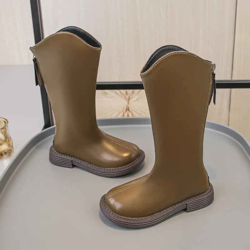 2025 NEW Girls Boots Fashion Cute Autumn Winter Casual Walking Shoes 4 To 12 Years Waterproof Comfortable Girl Ankle Boots