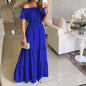 Summer Boho Red Dress Fashion Short Sleeve Beach Long Dress Casual Loose Elegant Holiday Party Dresses For Women Robe Femme 2025