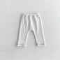 MILANCEL 2026 Autumn Baby Pants 0-3 Y Korean Style Toddler Girls Solid Big PP Leggings Infant Boys Cotton Slim Fit Trousers