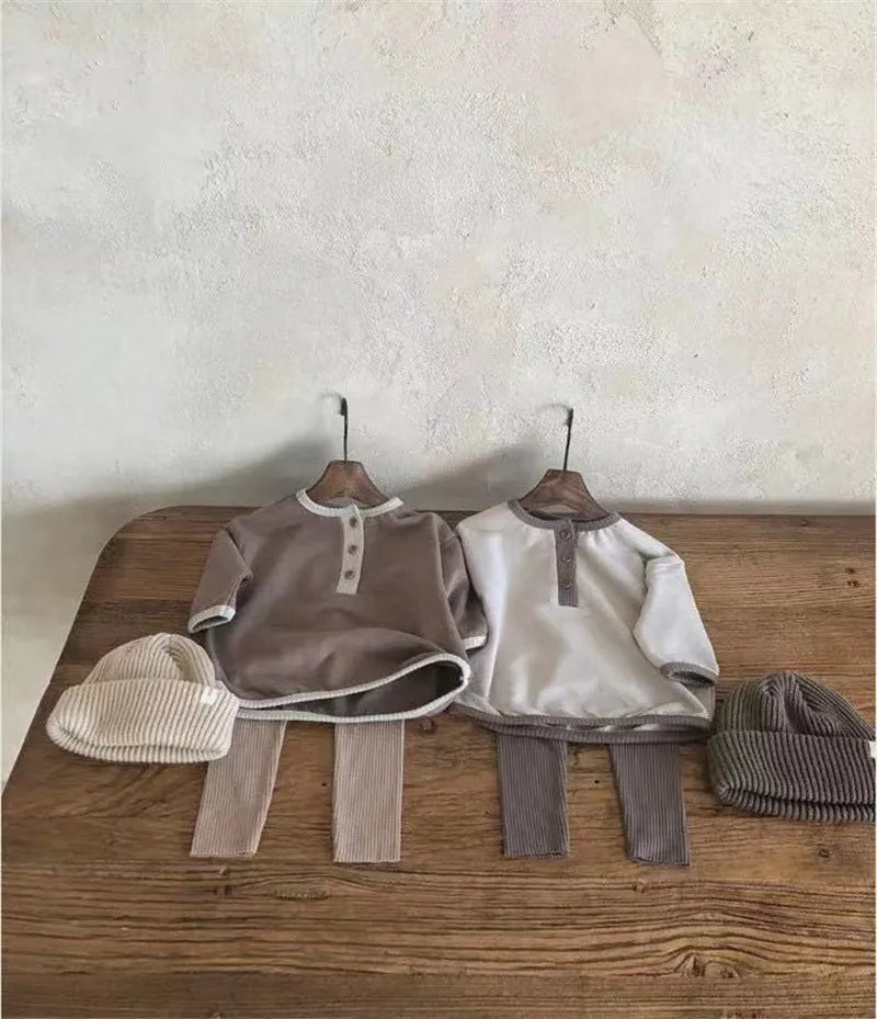 New Baby Cotton Ribbed Leggings Solid Cotton Infant Stretch Pants Soft Comfortable Toddler Pants Kids Boys Girls Trousers