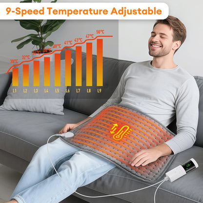 Electric Heating Blanket 2025 New 60*30cm 9 Levels Thermal Pads Heated Mat Soft Safe Winter Body Back Leg Warmer for Home Use