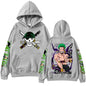 Anime One-Piece Zoro Hoodie Harajuku Hip Hop Pullover Tops Fans Gift