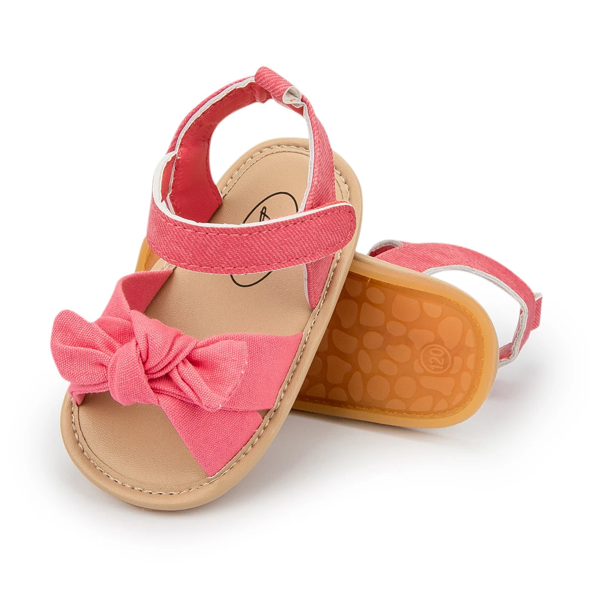KIDSUN Summer Baby Beach Sandals Bow-knot Rubber Sole Anti-Slip Newborn Princess Toddler Crib First Walkers Baby Girls Shoes