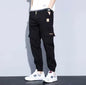 Men Pants Soft Fabric Multi Pockets Elastic Waist Spring Summer Cargo Pants Wear-resistant Jogger Trousers Simple Clothes