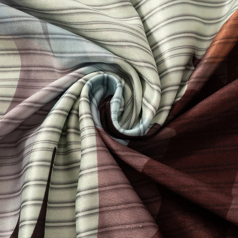 Women Vintage Art Print Ribbed Y2K Midi Skirt Elegant Bodycon Long Skirt Harajuku Wild Bottoms Harajuku Slim Fit Party Skirt