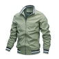 Camel - Men's premium embroidered zippered jacket, casual outdoor sports jacket, fashionable top, spring and autumn, high-quality
