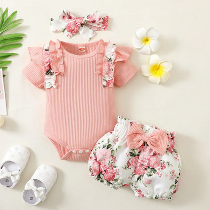 3Pcs Baby Girl Clothes Set Newborn Kids Clothing Children Toddler Girl Clothes Babe Girl Outfits Infant New Born Clothes