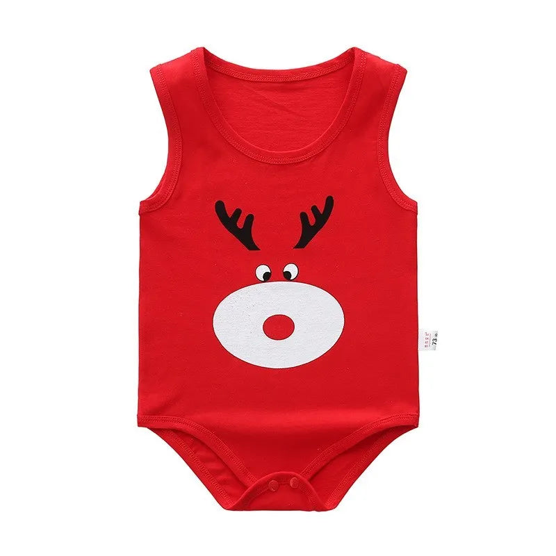 Summer Baby Bodysuit Kids Sleeveless Casual One-Pieces Newborn Boy Girl Cartoon Animal Romper Toddler Jumpsuit Clothes 0-2 Years