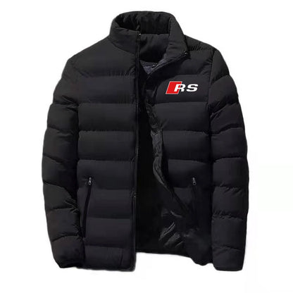 2026 Autumn Selling Audi-RS England style Print Solid Color Cotton Men Long Sleeve Popular Jacket Zip Comfortable Down Jacket