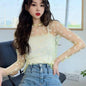 Women Daisy Flower Print Mesh Tops Long Sleeve Sheer Transparent Fishnet T Shirt Fashion Summer Sunscreen Tee 2026