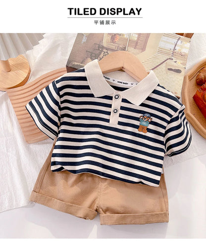 Kids Boys Girls Clothes Sets Baby Tee Shirt + Pants Infant Toddler Children Wears T-shirt + Shorts Outfits Suits 1 2 3 4 Years