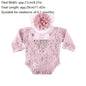 2 Pcs 0-1 Month Newborn Photography Props Baby Headband Lace Romper Bodysuits Outfit Girl Costume Photo Clothing