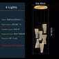 Modern Simple Led Luxurious Duplex Building Large Chandelier Living Room Creative Villa Pendant Lamp Stair Dining Hall Lighting