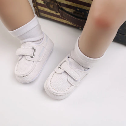 Newborn Baptist Shoes New Leather Gentleman Shoes Anti-slip Soft Bottom Indoor Baby Boys and Girls Casual Shoes Walking Shoes