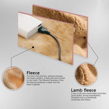 Heated Blanket Portable Electric USB Heated Throw Blanket Soft Flannel Winter Laps Blanket for Office/Desk