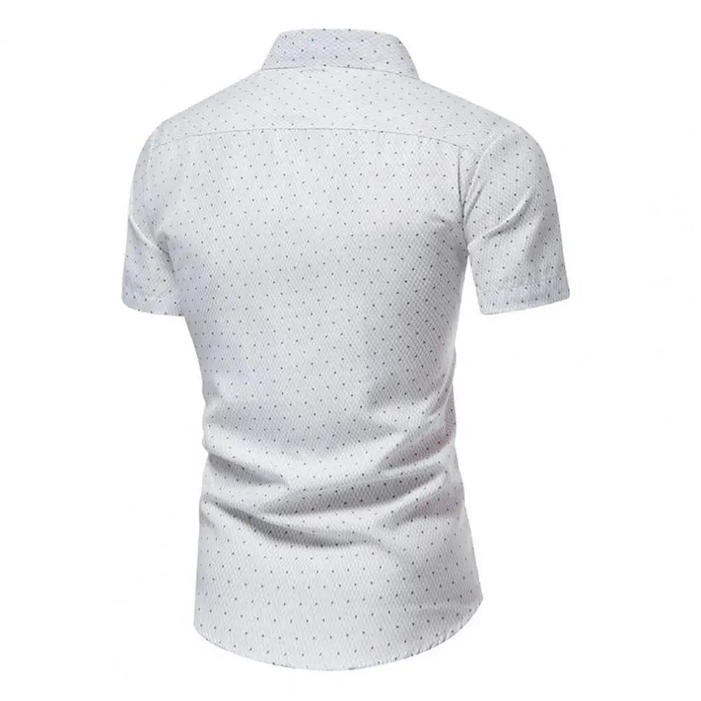 Summer Shirt for Men Daily Casual White Shirts Short Sleeve Button Down Slim Fit Male Social Blouse XL