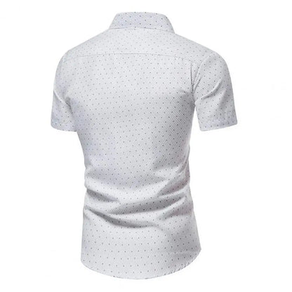 Summer Shirt for Men Daily Casual White Shirts Short Sleeve Button Down Slim Fit Male Social Blouse XL