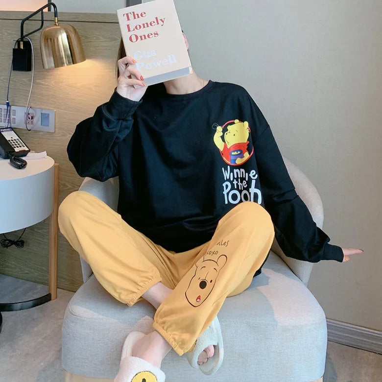 Women's Spring And Autumn Pajamas Two-Piece Set Of Students Long-Sleeved Pajamas New Fashion Casual Ladies Home wear Set