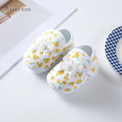 Cotton Newborn Baby Shoes Cartoon Pattern First Walkers for Girl Boy Plaid Soft Sole Walking Sandals 0-12month