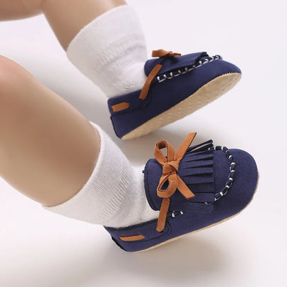 Newborn Baptist Shoes New Leather Gentleman Shoes Anti-slip Soft Bottom Indoor Baby Boys and Girls Casual Shoes Walking Shoes