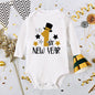 My First New Year Print Baby Romper Infant Long Sleeve Bodysuit Toddler Holiday Jumpsuit Boys Girls Clothes Newborn Shower Gifts