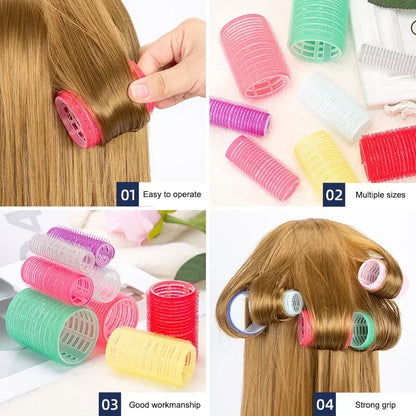 Hair Rollers Self Grip Hook Hair Curlers Heatless Roller Salon Dressing Curlers Jumbo Size Sticky Hair Styling Tools