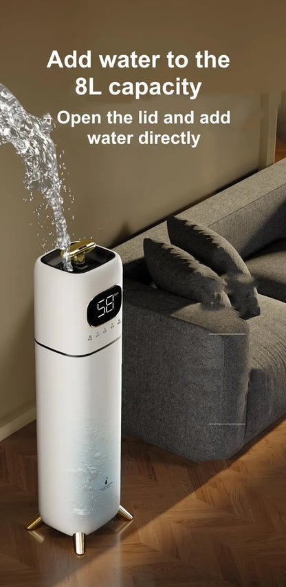 8L Humidifier Home Silent Bedroom Sprayer Heavy Fog Pregnant Woman Baby Floor Type Remote Control Household