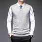 2026 New Trend Men's Business Casual Pullover Wear Warm Sleeveless Wool Knitted Sweater Vest Tops