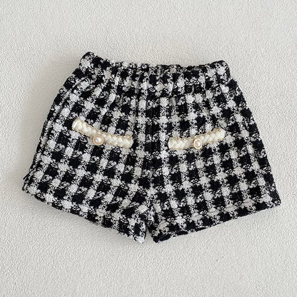 Autumn Winter Korean Style Newborn Baby Girls Clothing Set Long Sleeved Plaid Cardigan Coat+ Shorts 0-3Yrs Children Clothes Suit