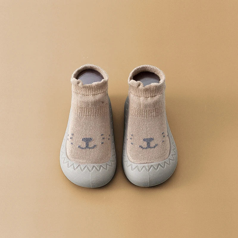 Unisex Baby Shoes First Shoes Baby Walkers Toddler First Walker Baby Girl Kids Soft Rubber Sole Baby Shoe Knit Booties Anti-slip