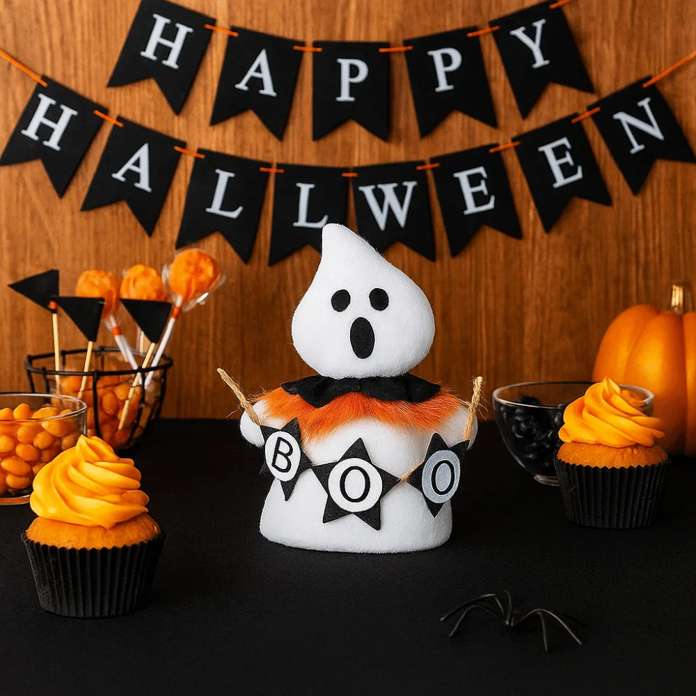 Holiday Decor Funny Halloween Ghost Doll Handicraft Soft Scary Ghost Doll Cartoon Scary Ghost Figurines Haunted House